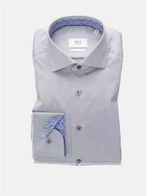 Eterna grå premium by1863 Twill skjorte i Two Ply vævning. Comfort Fit med ekstra plads. 8219 32 E69K